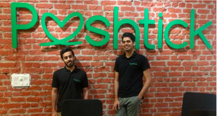 Founders of Poshtick, Pranav Sharma and Kritik Thakur.